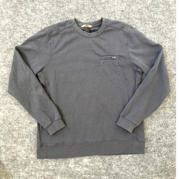 511 TACTICAL Sweater Men large Long Sleeve Pullover Pocket Crewneck Gray Hiking - Picture 7 of 7